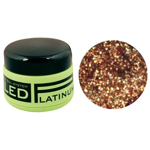 LED UV színes zselé 14 - Glitter Bright Copper, 9g