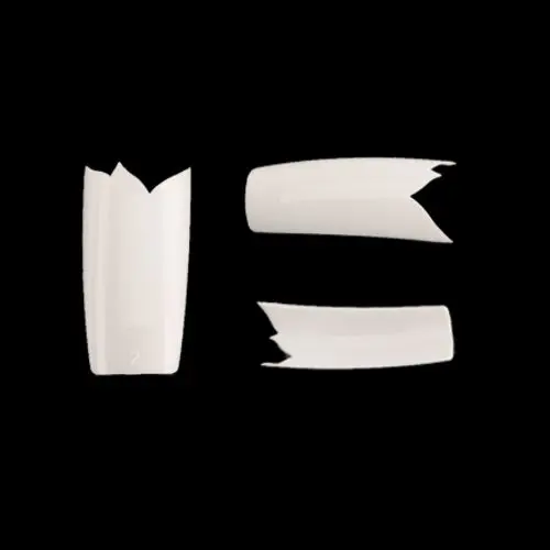 French White Flame - 100db fehér körömtipek, mix méretek