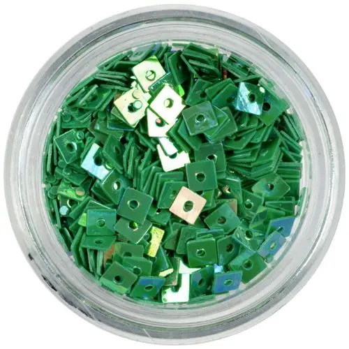 Díszítő lyukas négyzetek - smaragdzöld