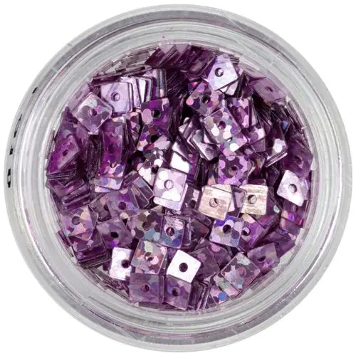 Hologrammos lyukas négyzetek - rózsaszínes lila