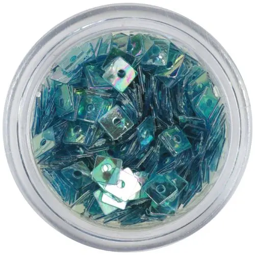 Türkiz lyukas négyzet - áttetsző