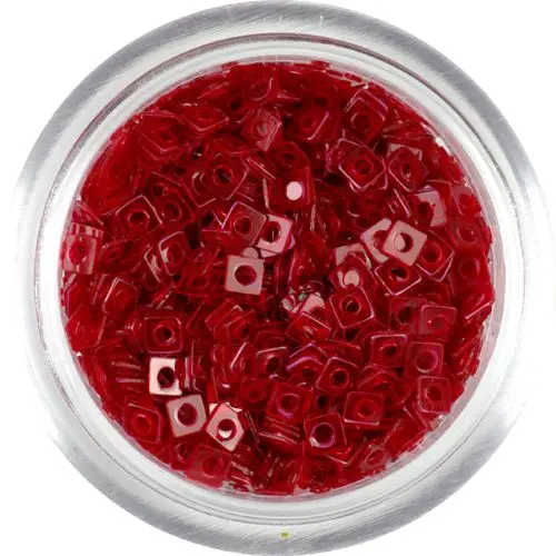 Áttetsző lyukas négyzetek - piros