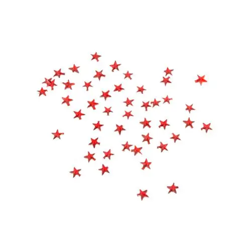 Piros körömdíszítő kövecskék, csillagok