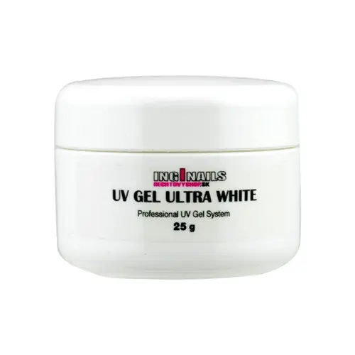 UV zselé Inginails - Ultra White, 25g/műköröm építő zselé
