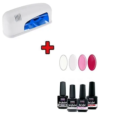 Próba készlet - UV lakkzselé 4x15ml + 1 cs. fehér lámpa 9W