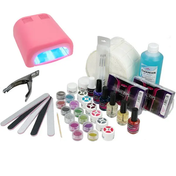 Zselé készlet nagy - 1-fázisú rendszer, 36W rózsaszín UV lámpa