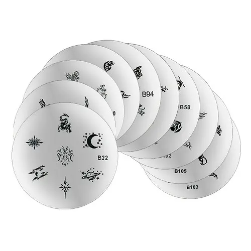 Szett 7-es:10db Mintalemez körömdíszítéshez