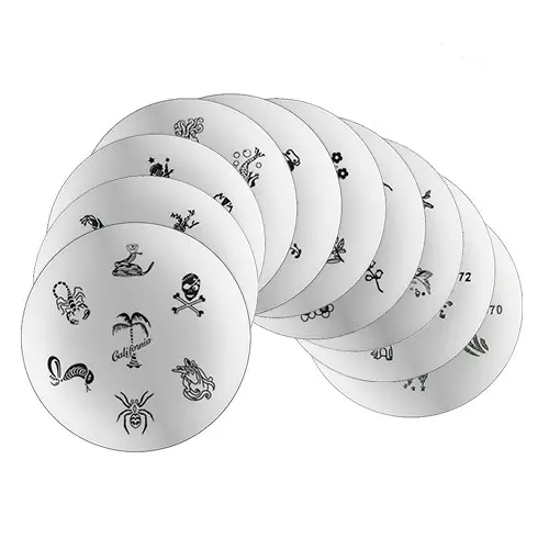 Szett 15-ös: 10db Mintalemez körömdíszítéshez