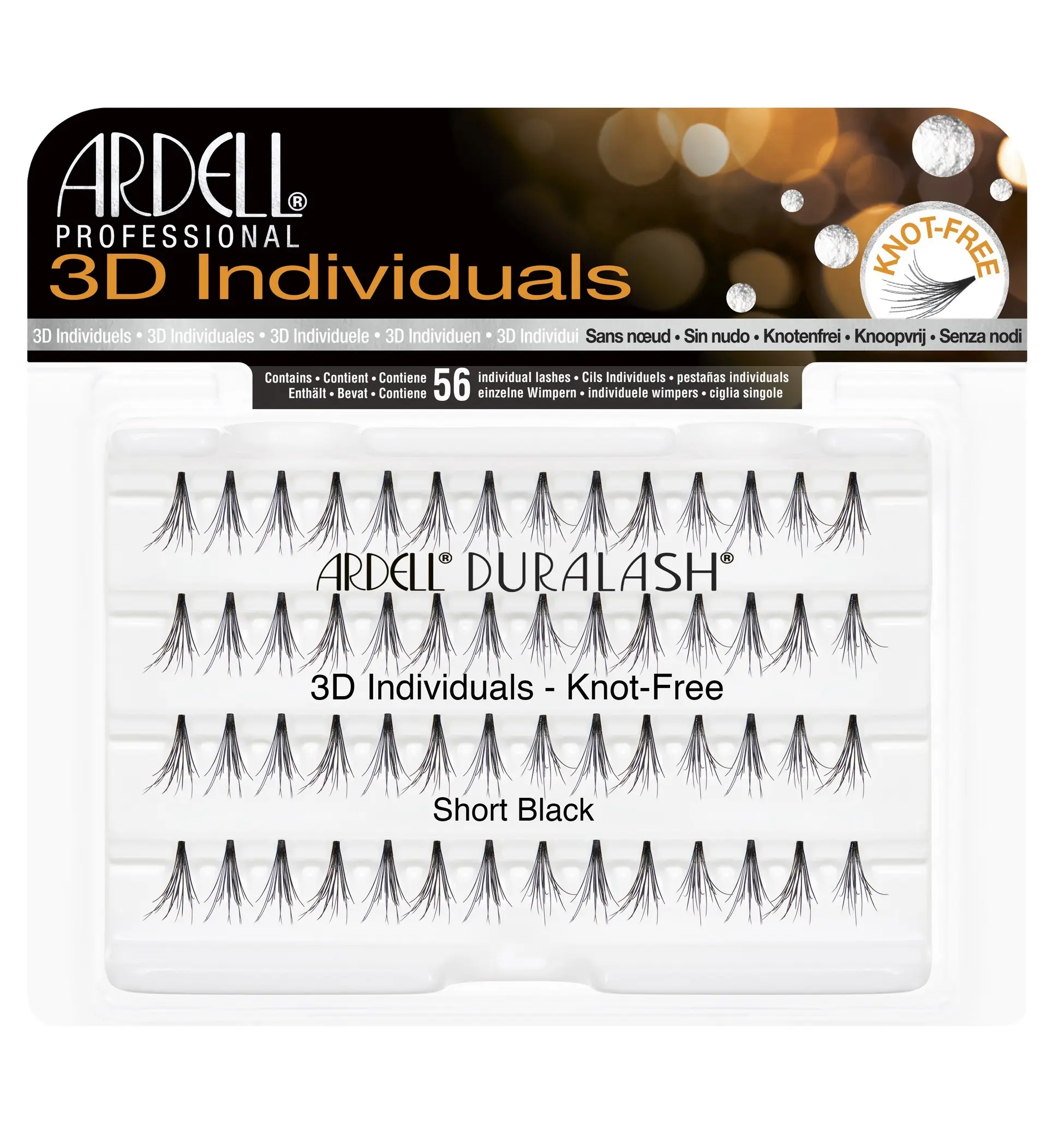 Tincses műszempillák 3D Individuals - Short Black