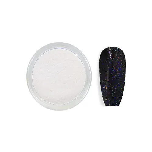Glitteres díszítőpor - fehér 1-es, 3g