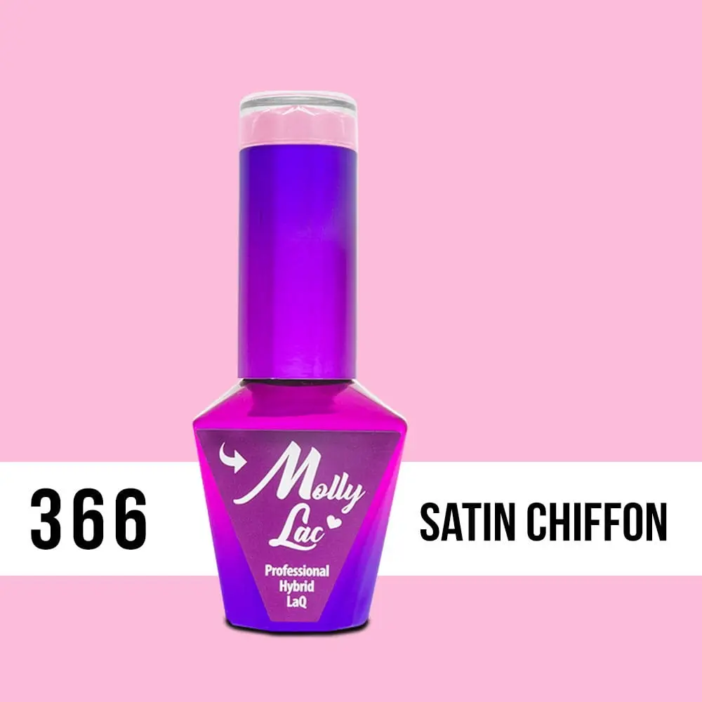 MOLLY LAC UV/LED gél lakk Silk Cotton - Satin Chiffon 366, 10ml/gél lakk készítés
