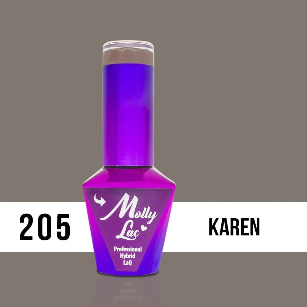 MOLLY LAC UV/LED gél lakk Sensual - Karen 205, 10ml/gél lakk készítés