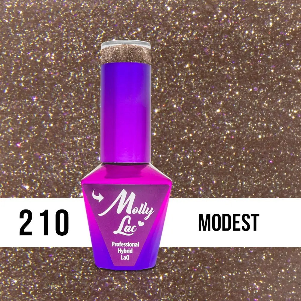 MOLLY LAC UV/LED gél lakk Obsession - Modest 210, 10ml/gél lakk készítés