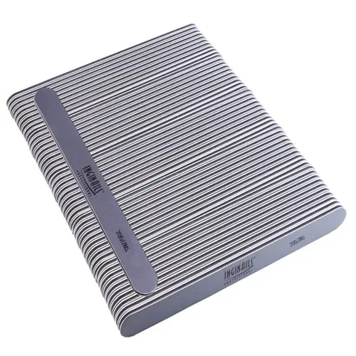 50db Inginails Professional Körömreszelő - egyenes - fekete középpel - mosható és fertőtleníthető 280/280