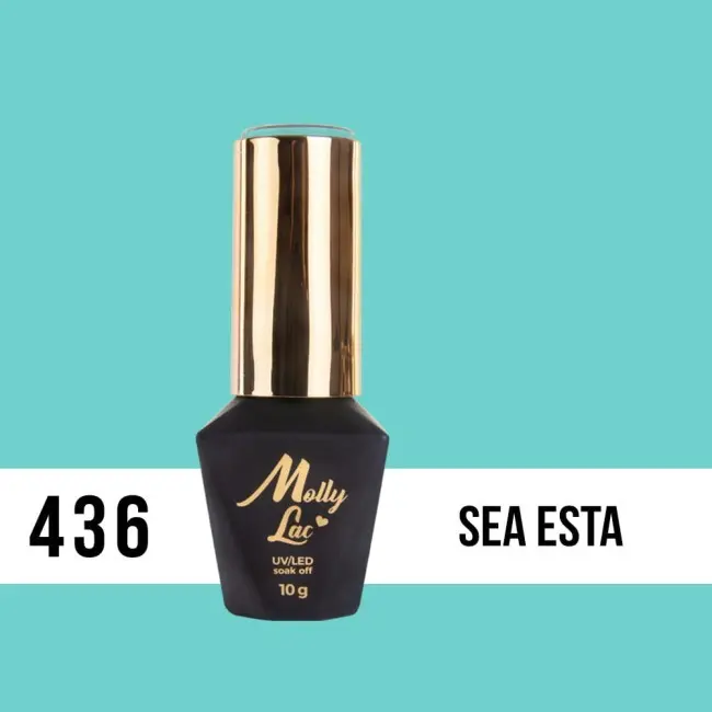 Gél lakk, UV/LED Molly Lac - Sea Esta 436, 10ml/gél lakk készítés