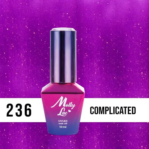 MOLLY LAC UV/LED gél lakk Glowing Time - Complicated 236, 10ml