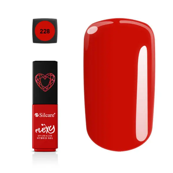 Silcare Hybrid gél lakk - Flexy Ruby Heart 228, 4,5g