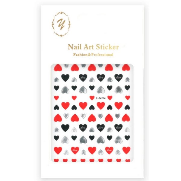 Körömmatricák - szívek Z-D4214