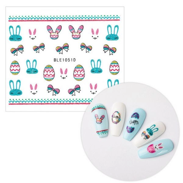3D körömmatricák - Húsvéti BLE 1051D