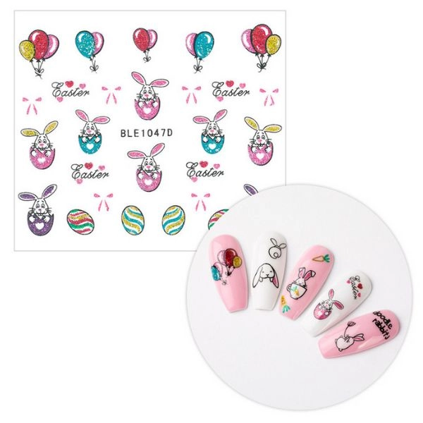 3D körömmatricák - Húsvéti BLE 1047D