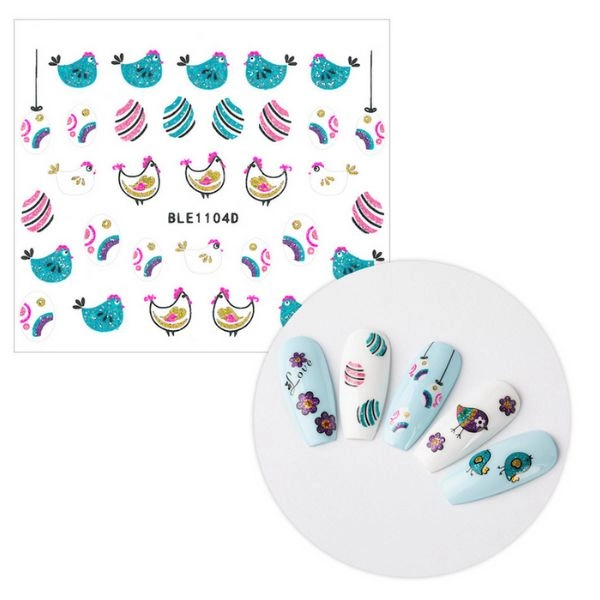 3D körömmatricák - Húsvéti BLE 1104D