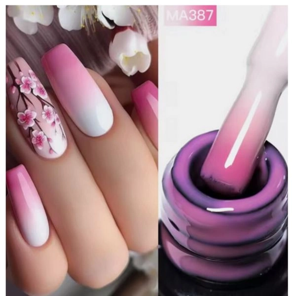 THERMO gél lakk - Light Pink/White MA387, 7 ml