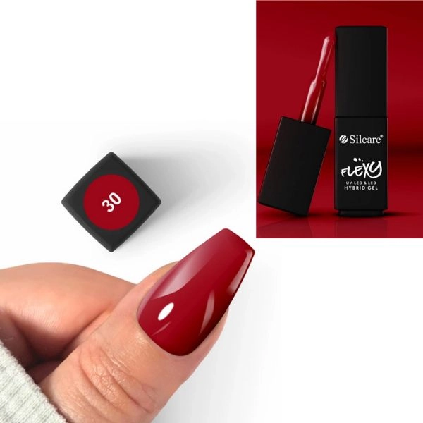 UV/LED gél lakk Flexy - 30 Burgundy Elegance, 4,5g