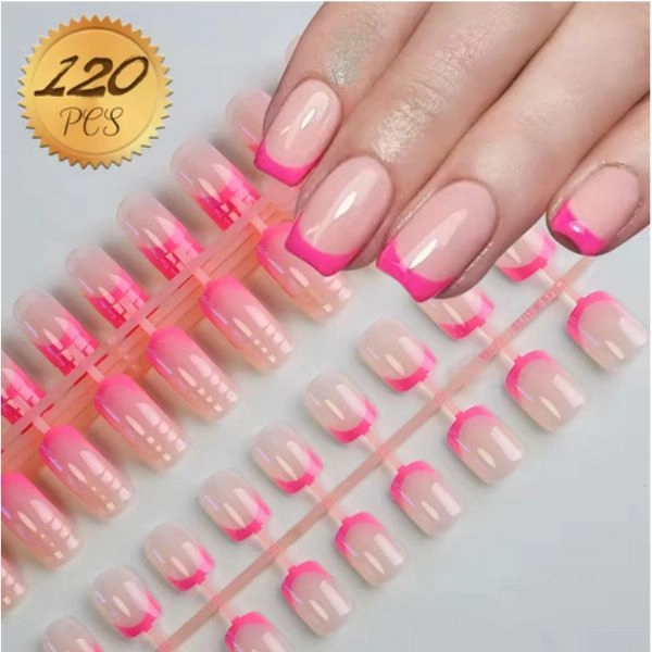 Körömvégek, 120 db - French Pink