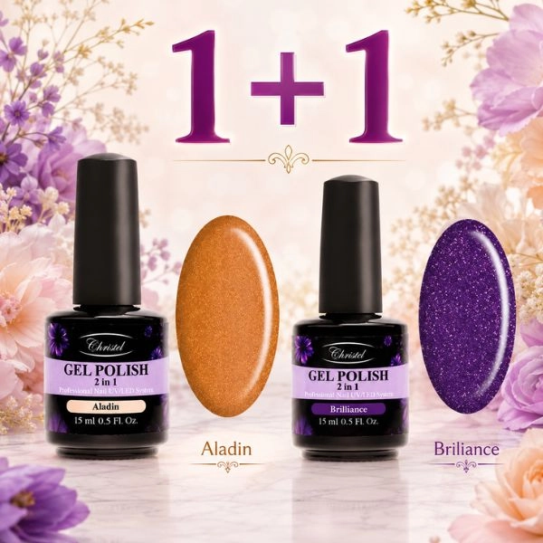 Christel gél lakk – Gel Polish Glossy 15 ml + AJÁNDÉK Neon Moon gél lakk, 15 ml