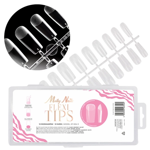 MollyNails Flexi Tips – Square, 240 db