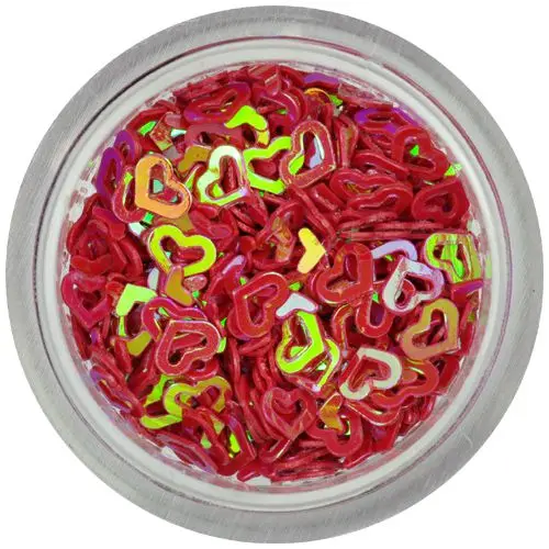 Körömdíszek - piros szívecskék