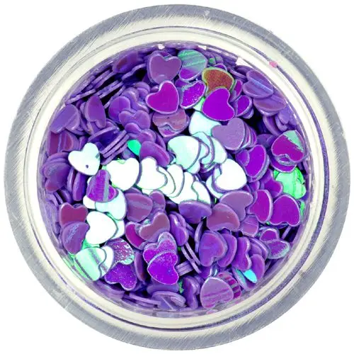 Világoslila szívecskék