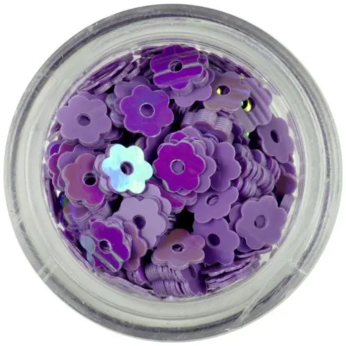 Nail art virágok - lila