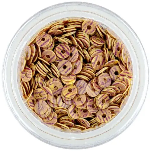 CD flitterek – bézs színű lyukas kör barna csíkokkal