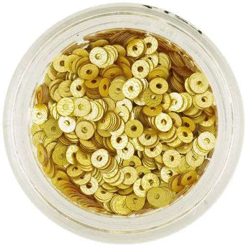 Körömdísz – matt, aranyszínű CD flitter