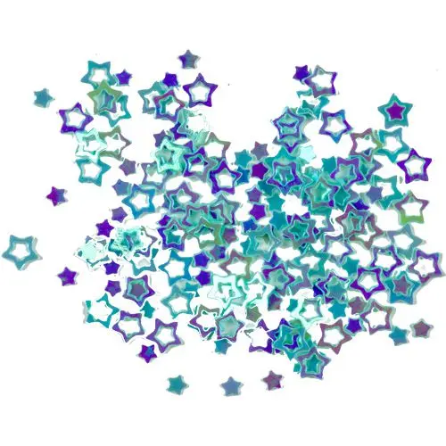 Dekorációs konfetti - világoskék csillagok