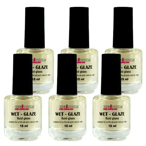 6x Wet Glaze - folyékony üveg Inginails 15ml