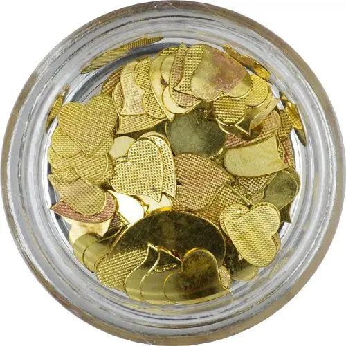 Fém körömdísz - szívecskék