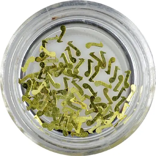 Fém körömdísz - kottahangok