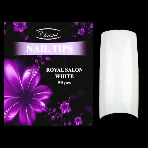 Royal Salon white 50db - 10-es méretű műkörmök
