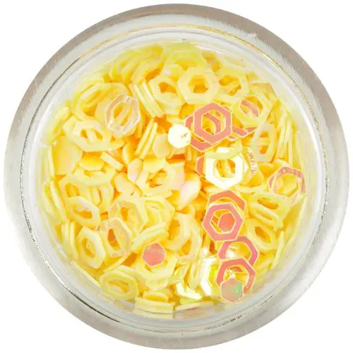 Díszítő hatszög - sárga