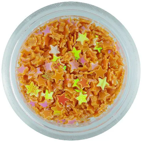 Nail art csillagocskák – narancssárga