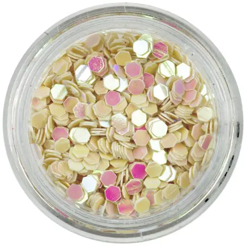 Világos barackszínű hatszög