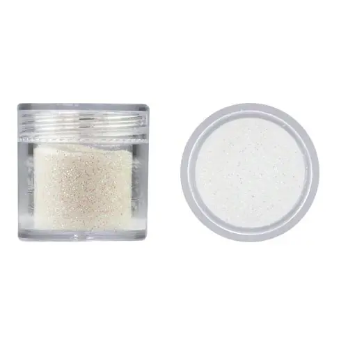 Díszítő szálak 10g - fehér, zöld visszfénnyel