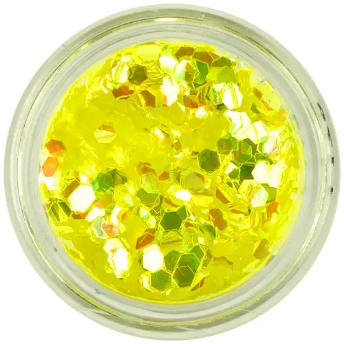 Flitterek - hatszögek, aquaelements, sárga