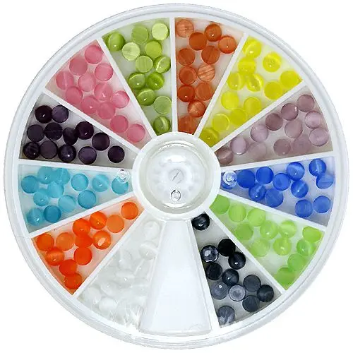 Díszítő kövecske készlet – gömbölyű, 4mm