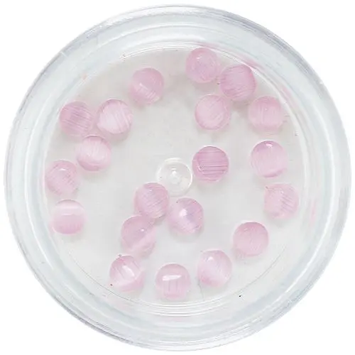 Világoslila körömdíszek, 3mm - gömbölyű kövek/strasszkő