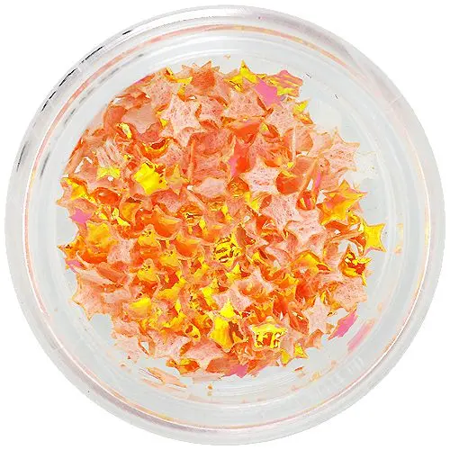 Textil csillagok - narancssárga opálos