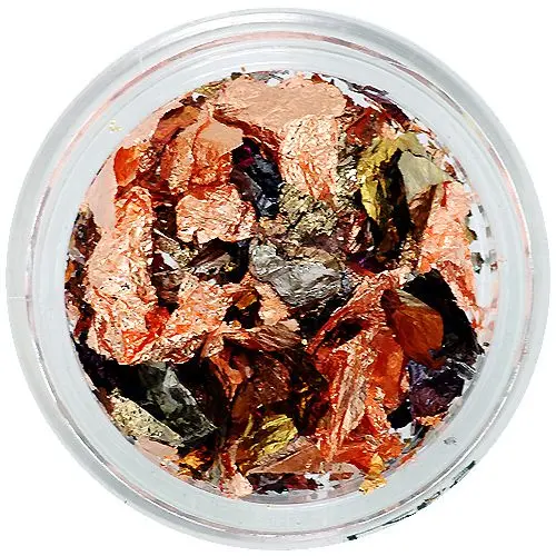 Fényes körömdíszek, mix - fólia szeletkék