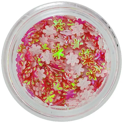 Körömdíszek – piros 3D virágok